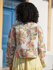 Yumi Boho Print Cotton Reversible Quilted Jacket - Image 5 of 5