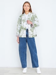 Yumi Green Printed Reversible Cotton Quilted Jacket - Image 4 of 5