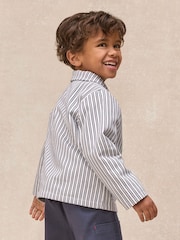 The White Company White Cotton Blend Stripe Shirt, Top & Joggers Set - Image 4 of 5