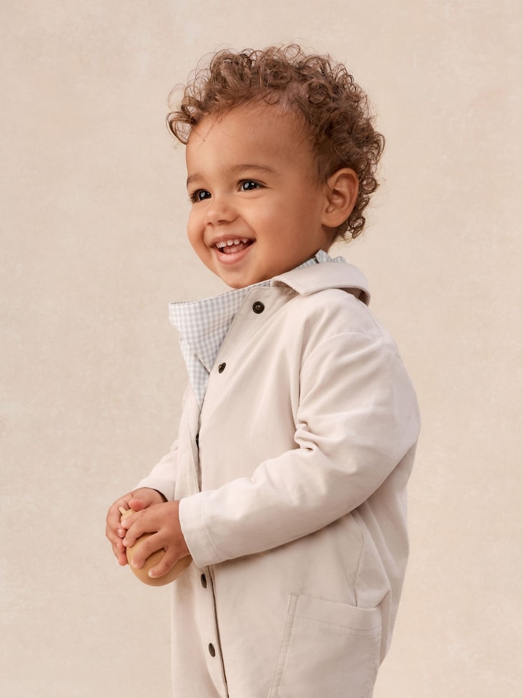The White Company White Cotton Blend Cord Jumpsuit Top & Neckerchief Set - Image 2 of 3