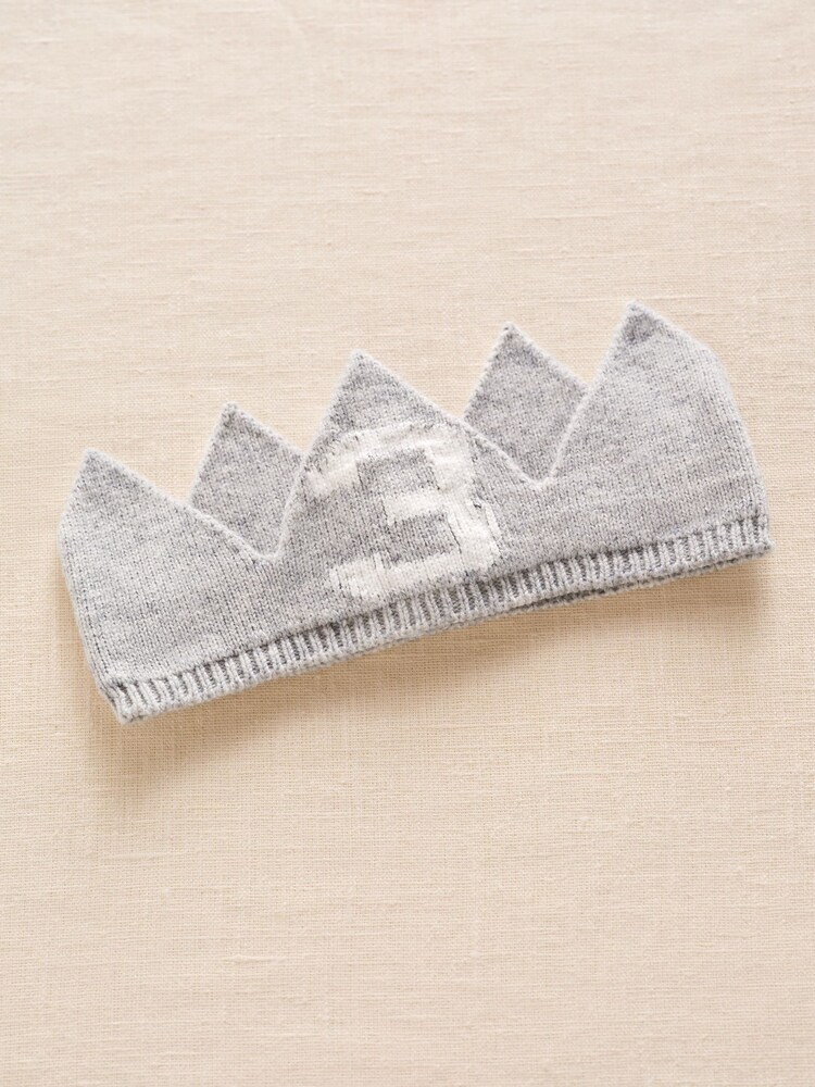 The White Company White Cotton Blend My 3rd Birthday Jumper & Crown Gift Set - Image 2 of 3