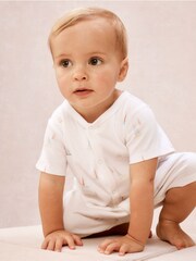 The White Company White Cotton Watercolour Boat Print Shorts - Image 4 of 5