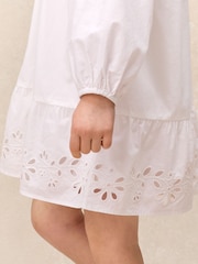 The White Company White Cotton Embroidered Boho Dress - Image 3 of 6