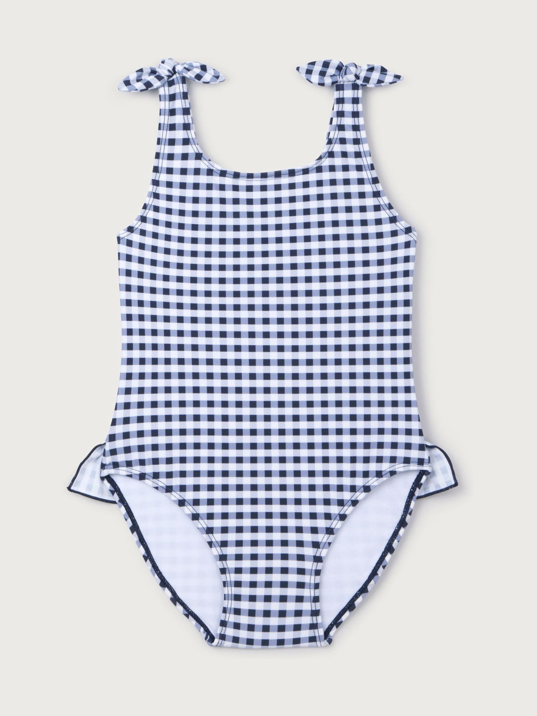 Buy The White Company Blue Gingham Knotted Swimsuit from the Next