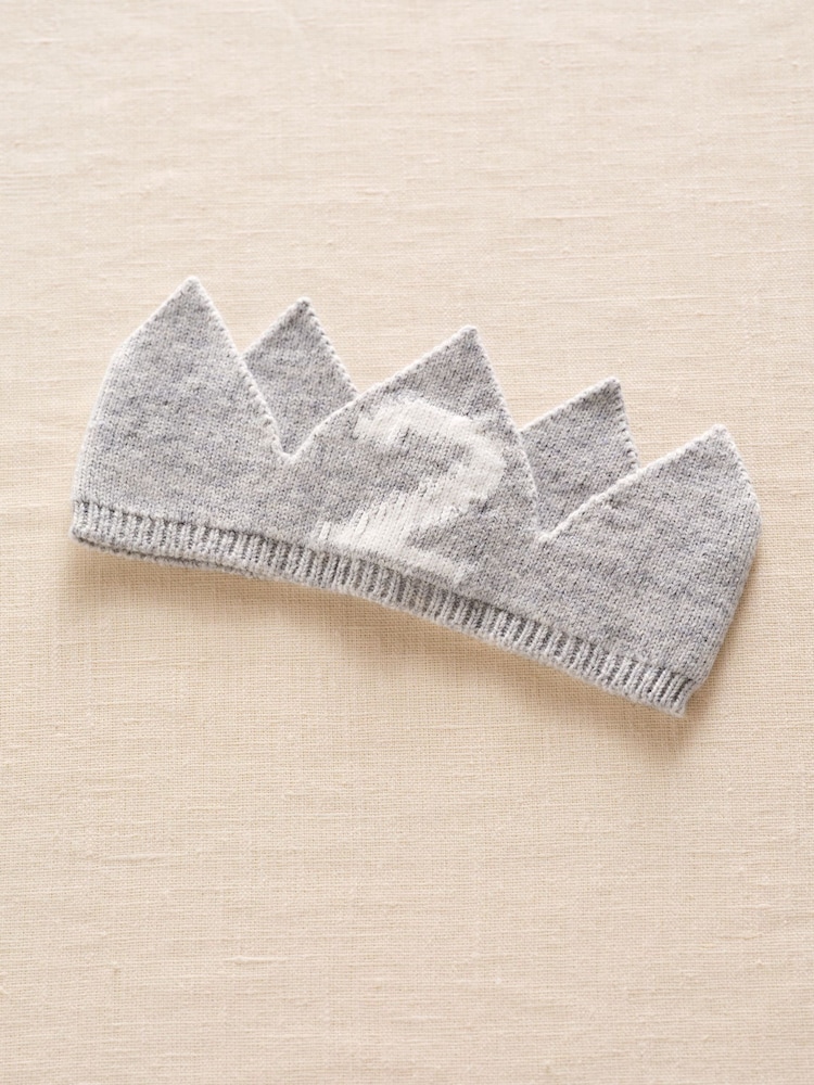 The White Company White Cotton Blend My 2nd Birthday Jumper & Crown Gift Set - Image 2 of 3