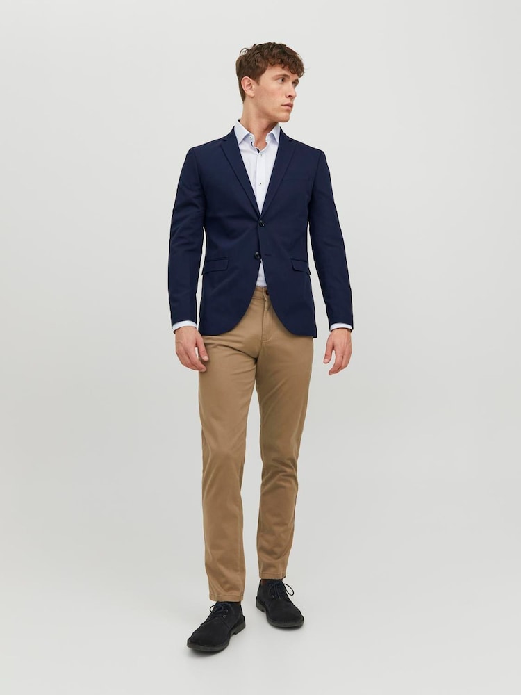 JACK & JONES Blue Super Slim Fit Blazer - Image 1 of 7 JACK & JONES Blue Super Slim Fit Blazer - Image 1 of 7