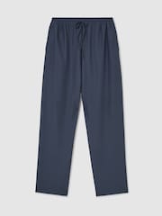 Reiss Airforce Blue Wesley Textured Drawstring Relaxed-Fit Trousers - Image 2 of 6