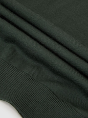 Ciemnozielony - Sweter Reiss Wessex z wełny merino z okrągłym dekoltem - Obraz 6 z 6