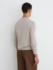 Reiss Stone Mouline Wessex Merino Wool Crew-Neck Jumper - Image 5 of 6