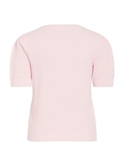 VILA Pink O-Neck Short Sleeve Textured Knit Top - Image 5 of 5
