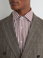 Long Sleeve Bengal Stripe Button-Down Shirt. - Image 6 of 7