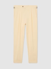 Reiss Honey Cotton Classic-Fit Cuffed Suit Trousers - Image 2 of 6