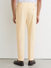 Reiss Honey Cotton Classic-Fit Cuffed Suit Trousers - Image 5 of 6