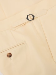 Reiss Honey Cotton Classic-Fit Cuffed Suit Trousers - Image 6 of 6