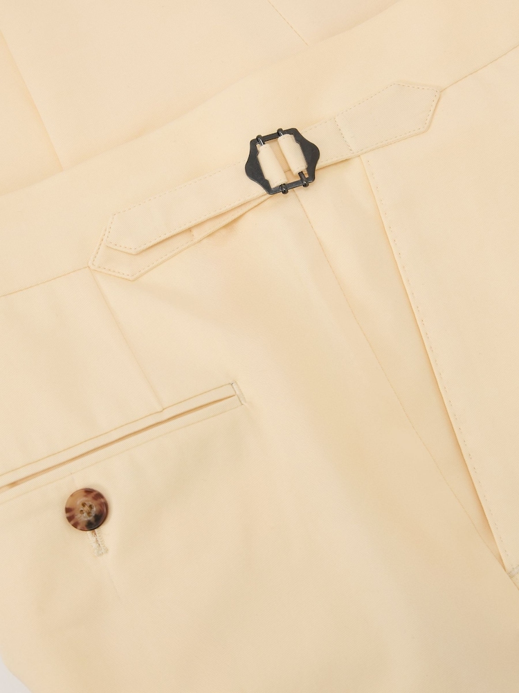 Reiss Honey Cotton Classic-Fit Cuffed Suit Trousers - Image 6 of 6 Reiss Honey Cotton Classic-Fit Cuffed Suit Trousers - Image 6 of 6