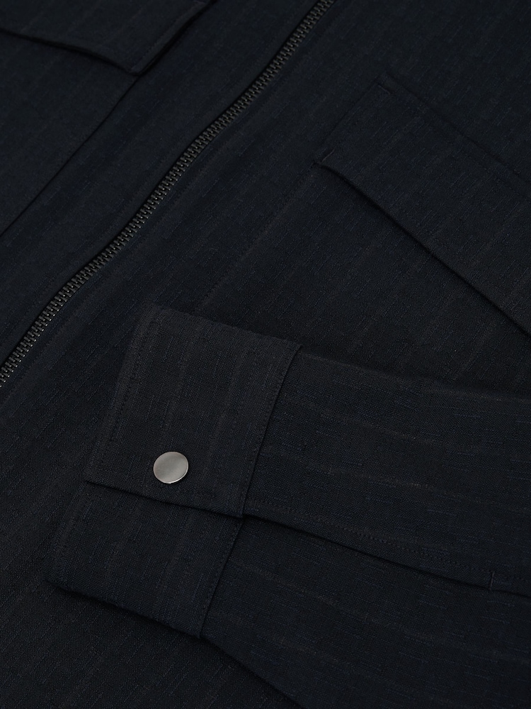 Sobrecamisa con zíper y rayas Reiss Sidney - Imagen 8 de 8 Sobrecamisa con zíper y rayas Reiss Sidney - Imagen 8 de 8