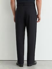 Bleumarin - Reiss Peshi Relaxed-Fit Belted Pintuck Trousers - Imaginea 5 din 7