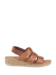 Hush Puppies Brown Eden Wide Fit Sandal - Image 1 of 5