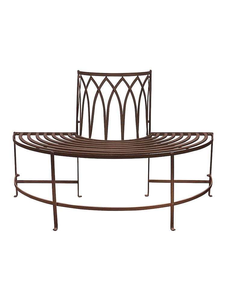 Gallery Home Black Alton Outdoor Tree Bench Seat Ember - Image 2 of 3