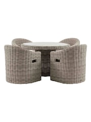 Gallery Home Grey Riviera 4 Seater Garden Dining Set - Image 1 of 4