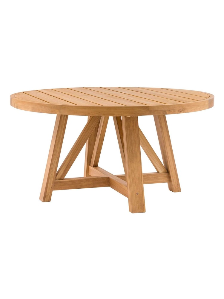 Gallery Home Natural Cheltenham Round Garden Dining Table - Image 5 of 5 Gallery Home Natural Cheltenham Round Garden Dining Table - Image 5 of 5