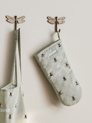 Sophie Allport Pale Green Bees Oven Mitt - Image 1 of 2