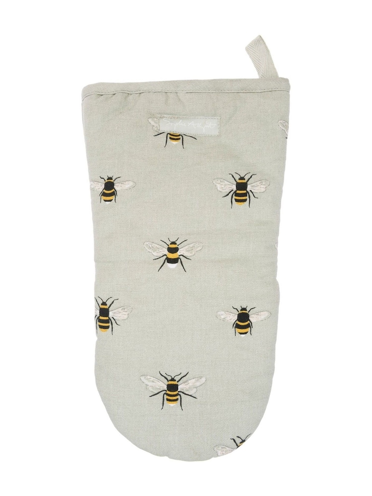 Sophie Allport Pale Green Bees Oven Mitt - Image 2 of 2