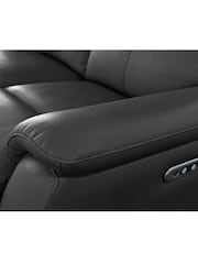 Aspire Furniture Black Kingsmere Corner Power Recliner Sofa - Image 4 of 6