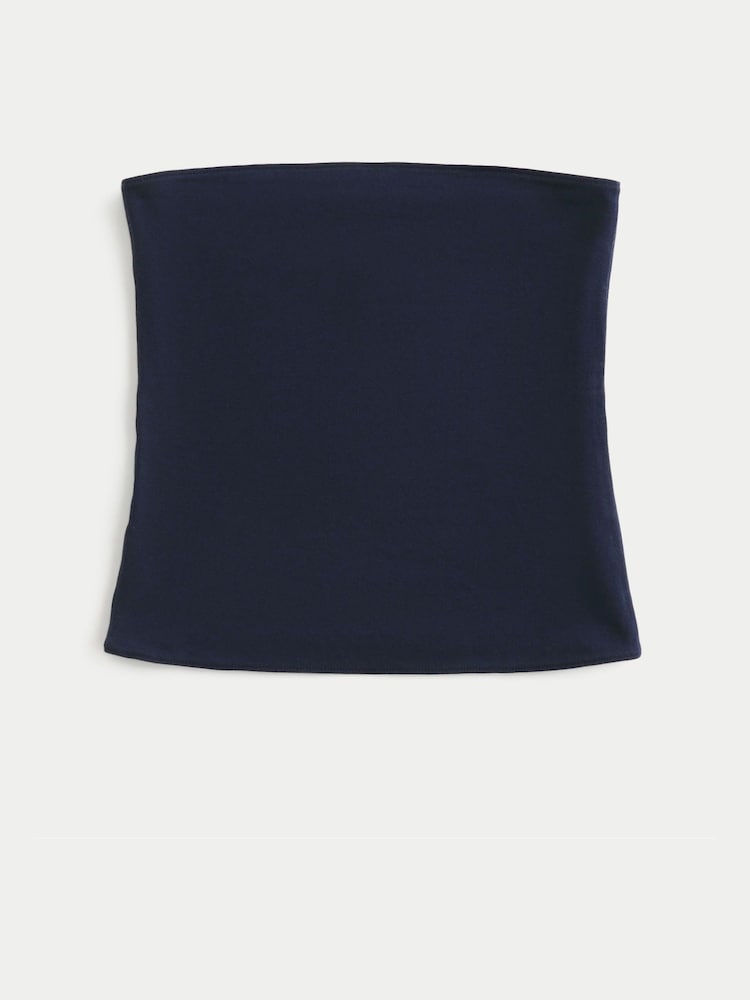 Hollister Blue Reversible Fold Over Bandeau Tube Top - Image 8 of 8