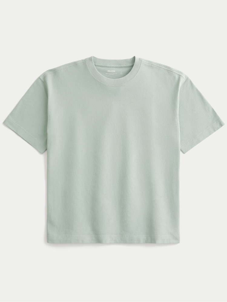 Hollister Smoke Grey Boxy Fit T-Shirt - Image 4 of 4