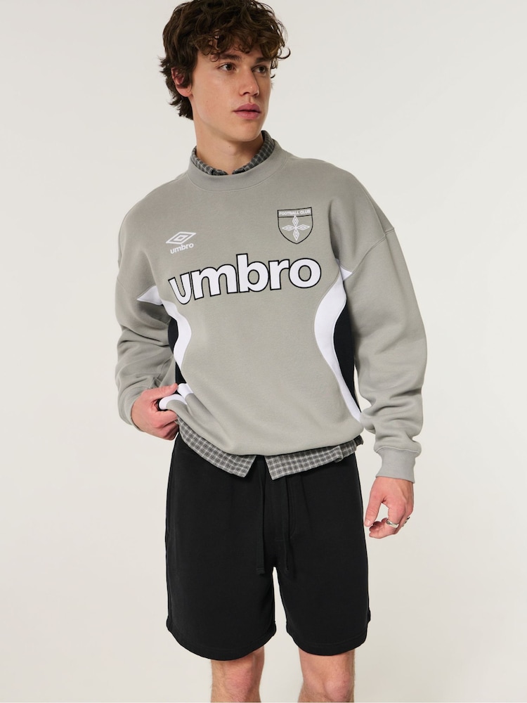 Hollister Black Baggy Fleece Jersey Shorts - Image 1 of 4
