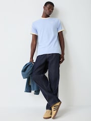 adidas Originals Blue 3-Stripes T-Shirt - Image 2 of 5