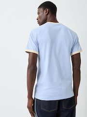 adidas Originals Blue 3-Stripes T-Shirt - Image 3 of 5