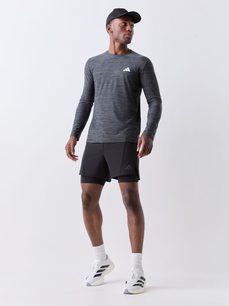 adidas Grey Workout Essentials Flex Longsleeve T-Shirt - Image 2 of 6 adidas Grey Workout Essentials Flex Longsleeve T-Shirt - Image 2 of 6