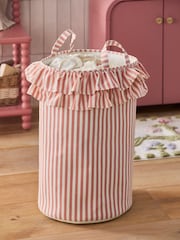 Pink Stripe Bag Frill Laundry Bag - Image 1 of 3