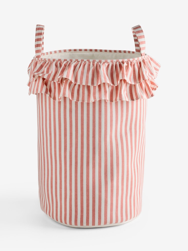 Pink Stripe Bag Frill Laundry Bag - Image 3 of 3 Pink Stripe Bag Frill Laundry Bag - Image 3 of 3