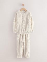 Ecru Cosy Fleece Pyjamas (3-16yrs) - Image 4 of 7