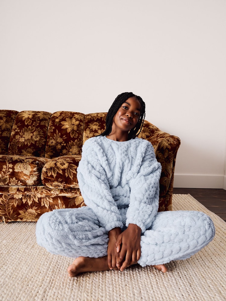 Blue Cosy Fleece Pyjamas (3-16yrs) - Image 2 of 9 Blue Cosy Fleece Pyjamas (3-16yrs) - Image 2 of 9