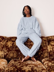 Blue Cosy Fleece Pyjamas (3-16yrs) - Image 3 of 9