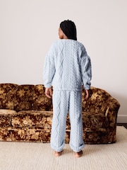 Blue Cosy Fleece Pyjamas (3-16yrs) - Image 4 of 9