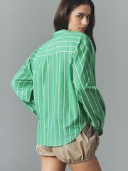 Πράσινο - Anthropologie Maeve The Shrunken Bennet Buttondown Shirt - Εικόνα 3 του 4