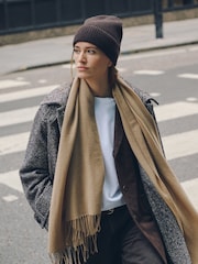 Camel Beige - N. Premium Италияда жасалған орташа салмақты шарф - 6суретінің 1 суреті