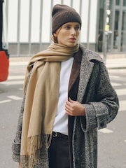 Camel Beige - N. Premium Италияда жасалған орташа салмақты шарф - 6суретінің 2 суреті