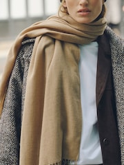Camel Beige - N. Premium Италияда жасалған орташа салмақты шарф - 6суретінің 5 суреті