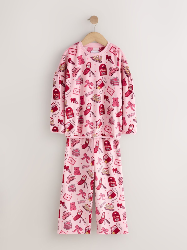 Rozā - Fleece Cosy Pyjamas (3-16yrs) - Attēls 1 no 4 Rozā - Fleece Cosy Pyjamas (3-16yrs) - Attēls 1 no 4