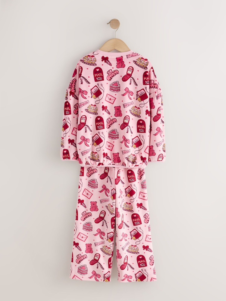 Rozā - Fleece Cosy Pyjamas (3-16yrs) - Attēls 2 no 4 Rozā - Fleece Cosy Pyjamas (3-16yrs) - Attēls 2 no 4