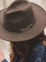 Brown Snaffle Fedora Snaffle Hat - Image 2 of 6