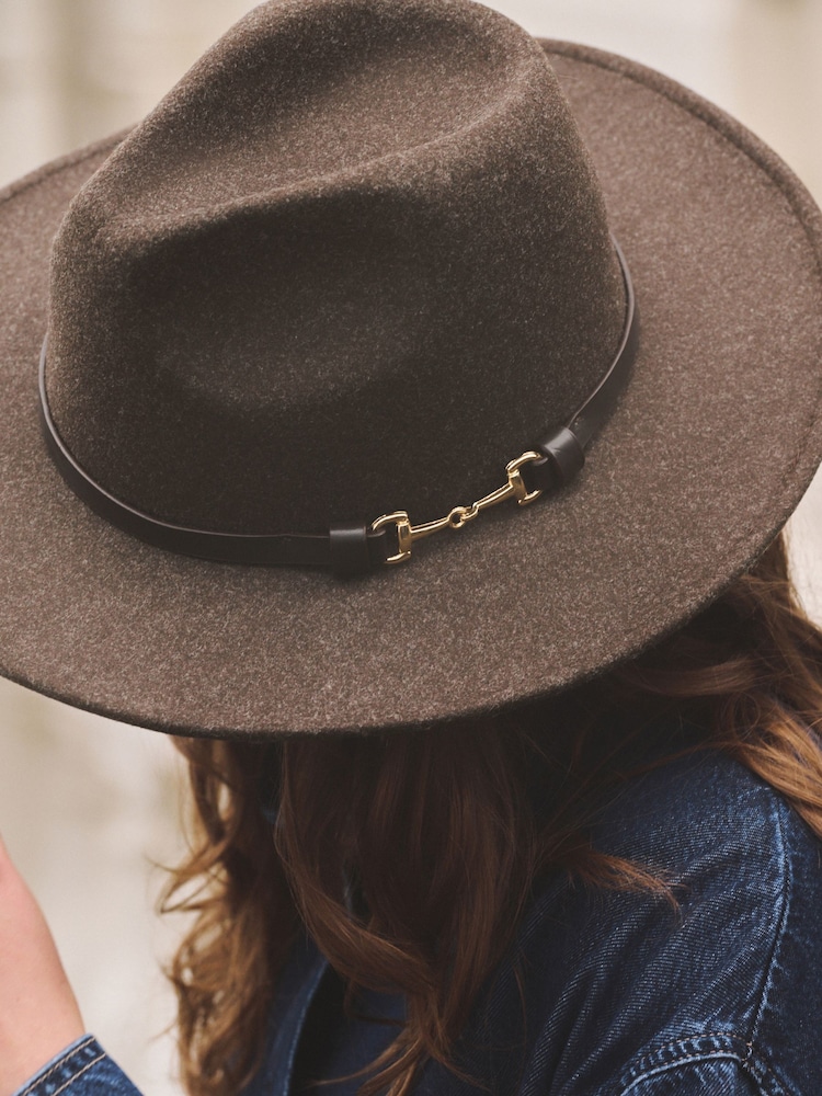 Brown Snaffle Fedora Snaffle Hat - Image 2 of 6