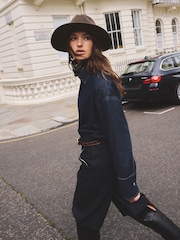 Brown Snaffle Fedora Snaffle Hat - Image 3 of 6