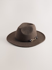 Brown Snaffle Fedora Snaffle Hat - Image 4 of 6